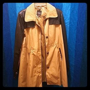 Bebe Faux Leather Trenchcoat Jacket